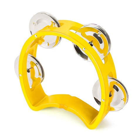 Tambourine For Kids Hand Bell Percussion Toddler Musical Instruments (Yellow), Baby Child Safe ...