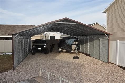 Great Temporary Carport With Sides Camper Trailer