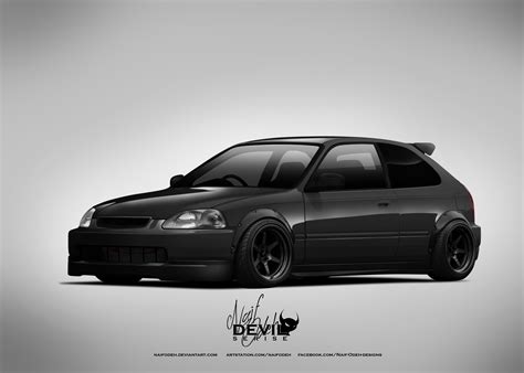 Honda Civic Ek Devil Stanced by naifodeh on DeviantArt