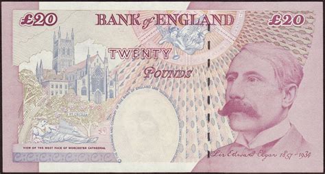 England 20 Pound Sterling note 1999 Sir Edward Elgar|World Banknotes & Coins Pictures | Old ...