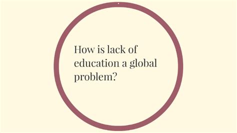 How is lack of education a global problem? by Linnea Greaves on Prezi