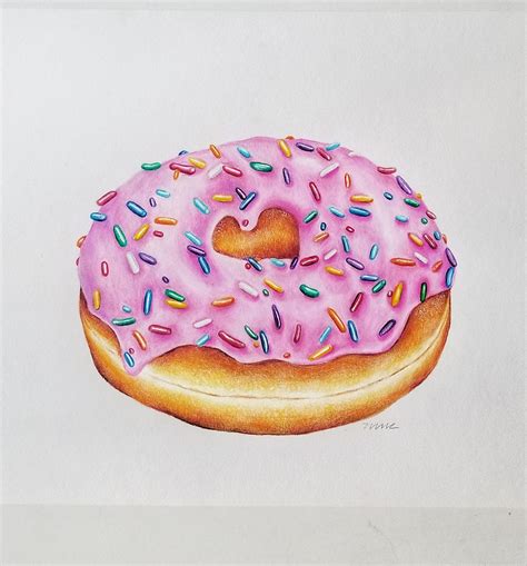 Donut, Me, Colored Pencil, 2021 : r/Art