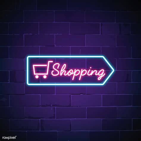 Shopping cart neon sign vector | free image by rawpixel.com / NingZk V ...