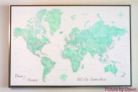 Mint detailed world map