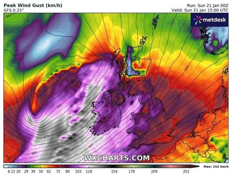 Storm Isha: Met Office's urgent warning to 'stay away from windows' as Britain battered ...