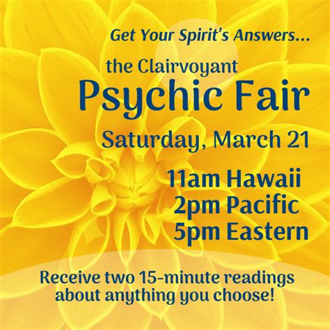 Psychic Fair - Spring 2020 - Clairvoyant Center of Hawaii