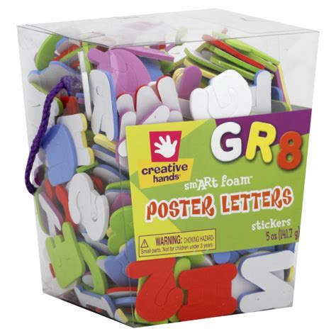 Creative Hands smARt Foam Stickers, Poster Letters, 5 oz (141.7 g ...