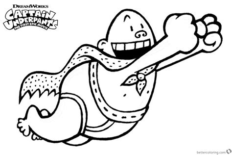 Captain Underpants Characters Coloring Pages