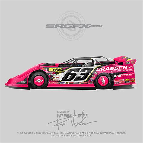 RC Vinyl Express 2024 Dirt Late Model | School of Racing Graphics