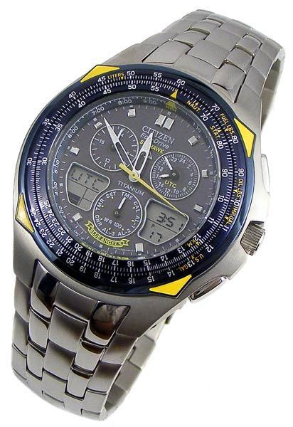 Men's Watches - New Citizen SkyHawk Blue Angels Titanium Eco-Drive Aviation Collector's edition ...