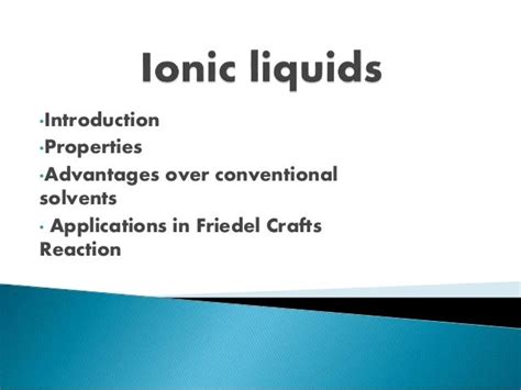 Ionic liquids