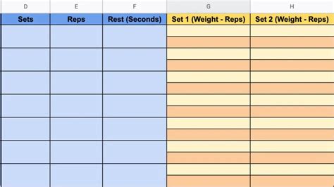 Google Sheets Workout Templates | 3 Free Downloads