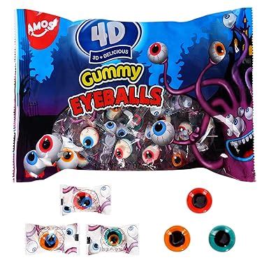 Amazon.com: AMOS 4D Gummy Eyeball Candy Individually Wrapped Candies 3D Eyeballs Shaped Perfect ...