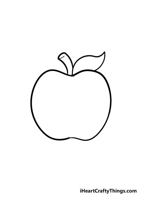 Apple Drawing - How To Draw An Apple Step By Step