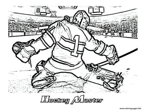 Hockey Goalie Nhl Coloring page Printable