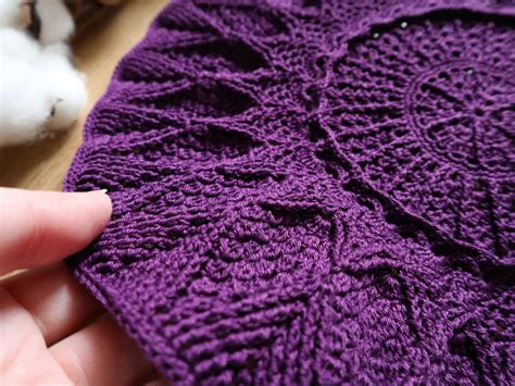 Purple Crochet Doily Coffee Table Decor - Etsy