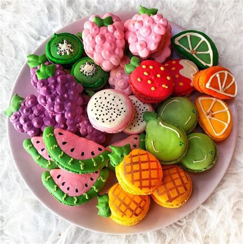 Fruity macarons innnn for this summer🍡🍭🍇🍉🍋🍒☀️! By the talented: @macaronheaven_bp | Macarons ...