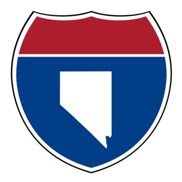 Nevada Interstate Highway Shield Badge, Isolated, American, Shield PNG Transparent Image and ...