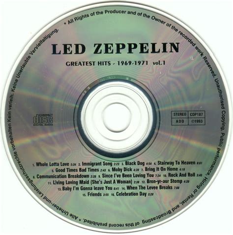 Led Zeppelin - Greatest Hits 1969-1971 (1993, CD) | Discogs