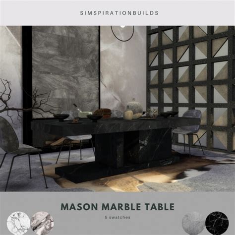 Marble Table at Simspiration Builds » Sims 4 Updates