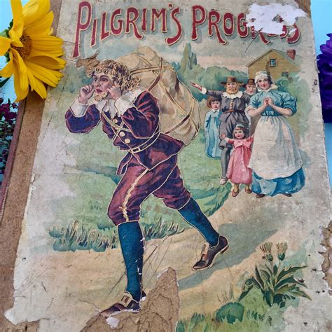 Antique Pilgrim's Progress Book by John Bunyan, Collectible Book, Rare Book