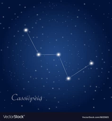 Cassiopeia constellation Royalty Free Vector Image