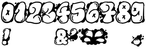 Graffiti bubble numbers | Graffiti numbers, Graffiti font, Graffiti lettering