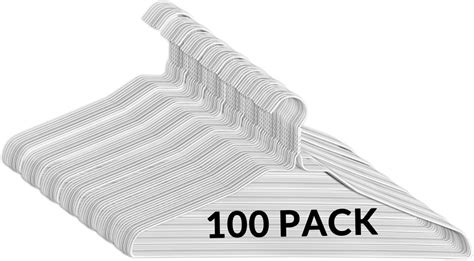 Amazon.com: Wire Hangers in Bulk - 100 White Metal Hangers - 18 Inch ...