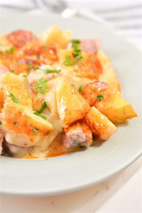 Cheese, Potato and Smoked Sausage Casserole - Sweet Pea's Kitchen