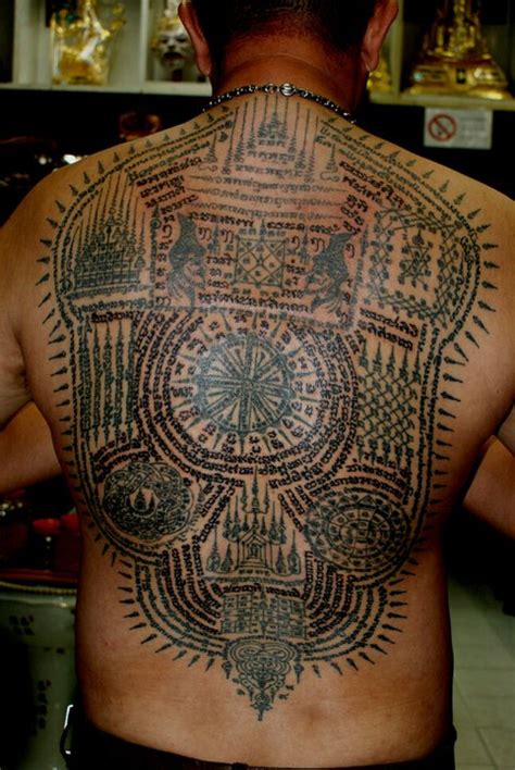 Full Back Piece Sak Yant Tattoos by Ajarn Man – Sak Yant Thai Temple Tattoos