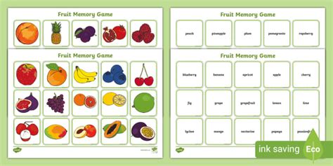 Fruit Memory Game (teacher made) - Twinkl