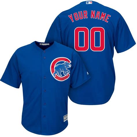 Men's Chicago Cubs Majestic Royal Cool Base Custom Jersey | Chicago cubs jersey, Custom baseball ...