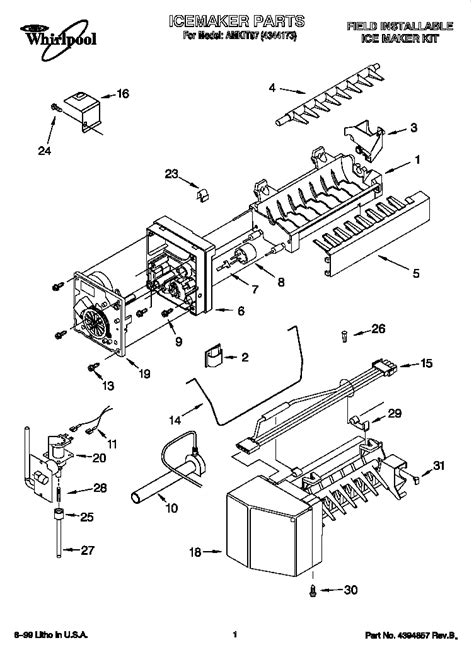 Whirlpool Parts: Whirlpool Ice Maker Parts List