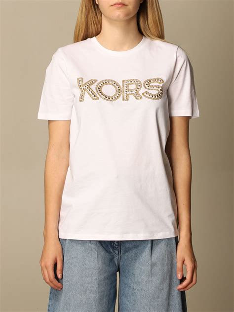 MICHAEL MICHAEL KORS: logo T-shirt | T-Shirt Michael Michael Kors Women White | T-Shirt Michael ...