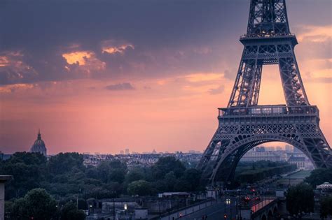 Sunset in Paris, France Royalty-Free Stock Photo