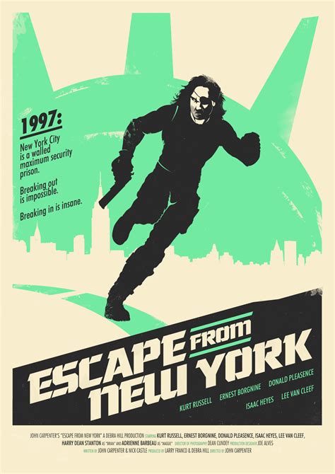 Escape from New York | Movie poster art, New york poster, John carpenter