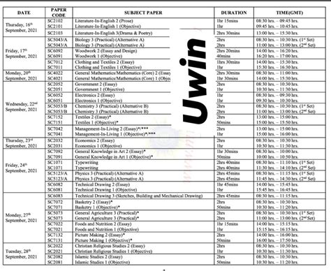 WAEC Timetable 2022/2023 Out: Download PDF MAY/JUNE WASSCE - Youwin