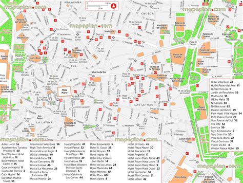 Madrid Top Tourist Attractions Map Main Neighbourhoods Plan | sexiezpix Web Porn