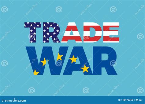 Trade War between European Union and United States of America Stock ...