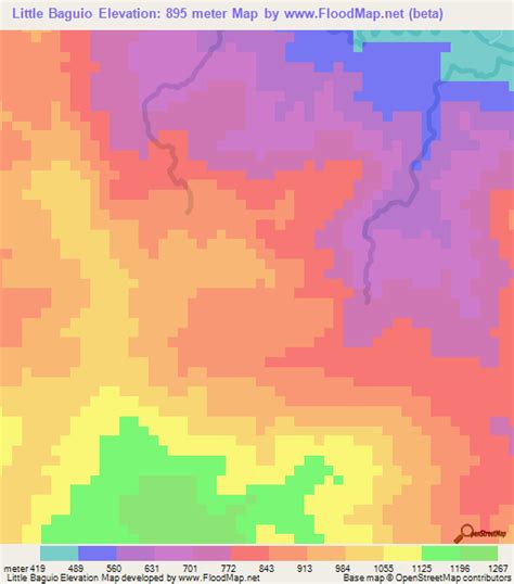 Elevation of Little Baguio,Philippines Elevation Map, Topography, Contour