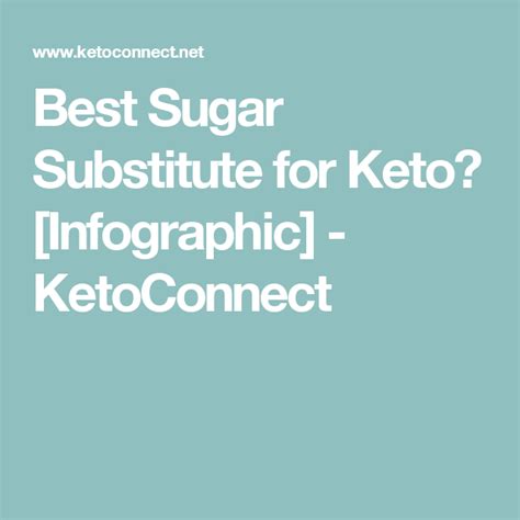 Best Sugar Substitute For Keto? [Infographic] - KetoConnect | Best ...