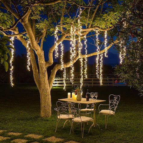 Cascata di luci a 3 nastri, 288 led bianco caldo #luci Cascata di luci a 3 nastri, 288 le ...