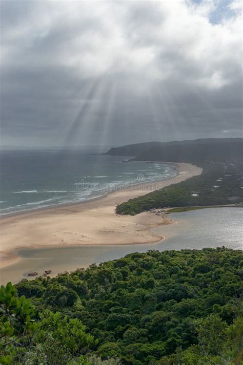 Aerial Landscape of Beautiful Sandy Beach and Forest Stock Photo - Image of natural, national ...