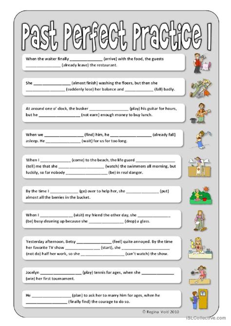 Past Perfect Practice I: English ESL worksheets pdf & doc