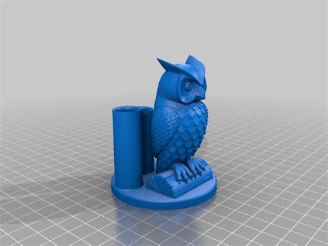 Free STL file 3 pen holder owl 🖊️・Template to download and 3D print・Cults