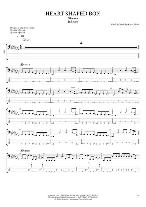 Heart Shaped Box Tab by Nirvana (Guitar Pro) - Full Score | mySongBook