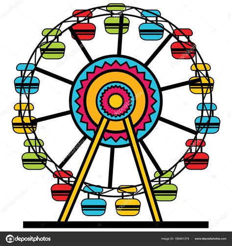 Iicture: ferris wheel cartoon | Ferris Wheel Cartoon Icon — Stock Vector © cteconsulting #185441374