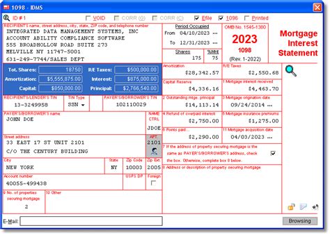 1098 Software to Create, Print & E-File IRS Form 1098