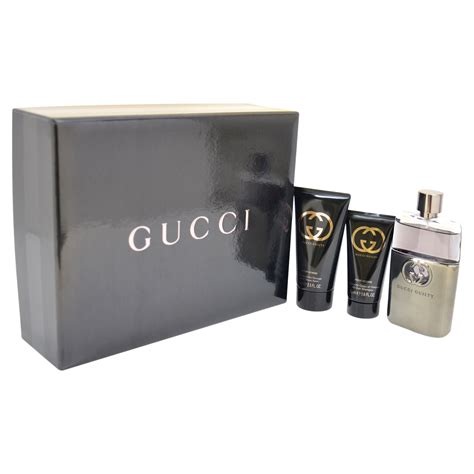 Gucci Guilty by for Men - 3 Pc Gift Set 3oz EDT Spray, 2.5oz After Shave Balm, 1.6oz All Over ...