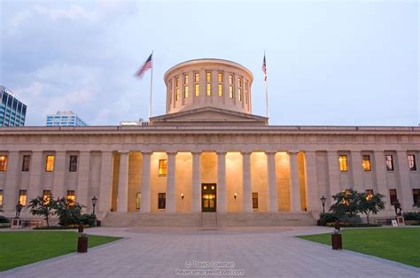 Columbus Ohio | Ohio State Capitol Building in Columbus, Ohio, at dusk ...